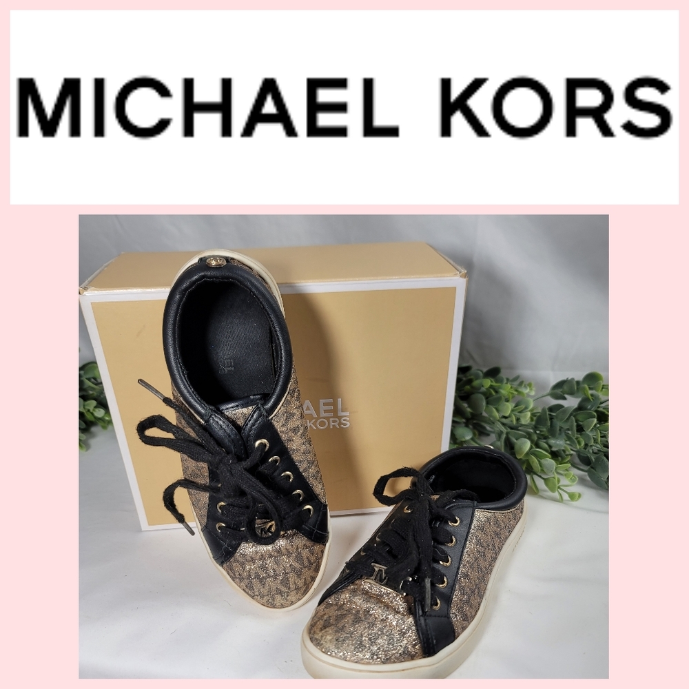 MICHAEL KORS JEM MIRACLE SHIMMER BLACK/GOLD SNEAKERS